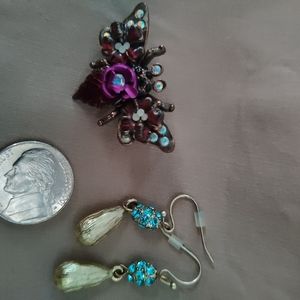 Earrings and broche